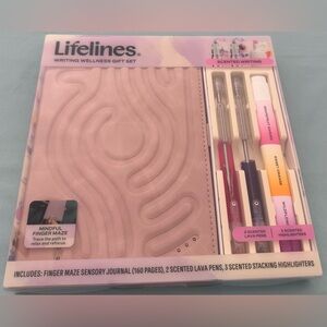 Lifelines Writing Wellness Gift Set with Pink Journal  and Lava Pens